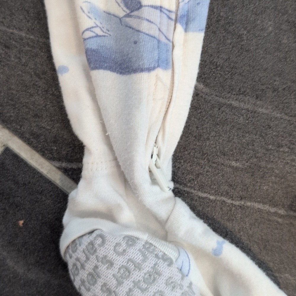 Carter's 12 Month Baby Whale Print Zip-Up PurelySoft Sleep & Play Pajamas - Picture 6 of 7
